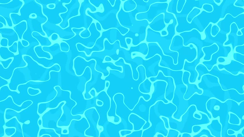 Seamless 2D animation of blue water ripples in a loop