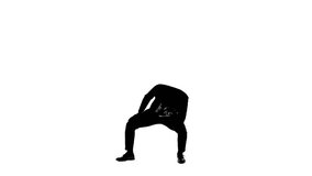 Full body silhouette of a male business person dancing in disappointment - Powered by Shutterstock - Get 15% off with code: PIKWIZARD15