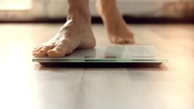 Weight Lose Scales Measure Weight. Man Legs Bathroom Scale. Fitness Diet Slimming Man Feet Standing Weighing Scales Slimming. Dieting BMI Weight Loss. Barefoot Measuring Body Fat Overweight At Diet - Powered by Shutterstock - Get 15% off with code: PIKWIZARD15
