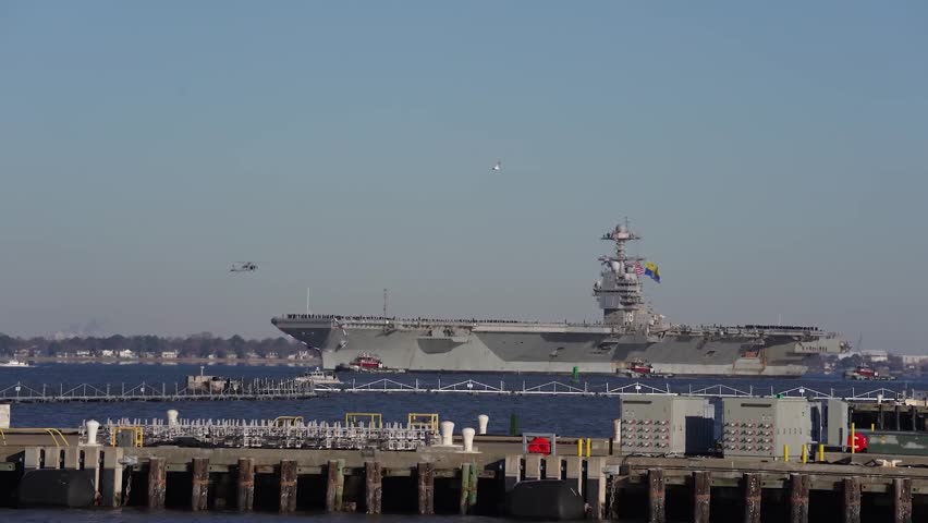 USS Gerald R. Ford (CVN 78) return to Naval Station Norfolk following an eight-month deployment. 