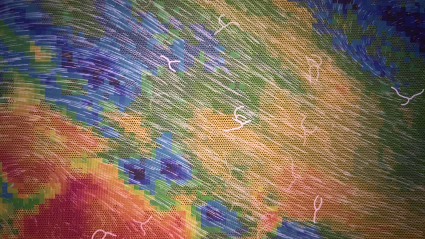 Colors Map Movement of Thunderclouds, Loop Video