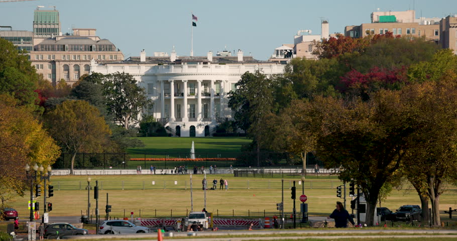 The White House in Slow Motion - Washington DC, United States of America