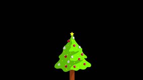 Cartoon christmas tree animation on black - Powered by Shutterstock - Get 15% off with code: PIKWIZARD15