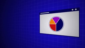 Pie chart animation, animated graph on dark blue background suitable for business infographics, financial reports, market profits, and marketing processes. - Powered by Shutterstock - Get 15% off with code: PIKWIZARD15