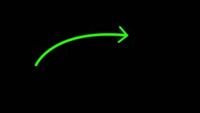 Graphic animation of Graph showing fluctuated Upward and Downward trend, Upward green arrow and Downward red arrow chart. on isolated on black background. 4k animated graph arrow. - Powered by Shutterstock - Get 15% off with code: PIKWIZARD15