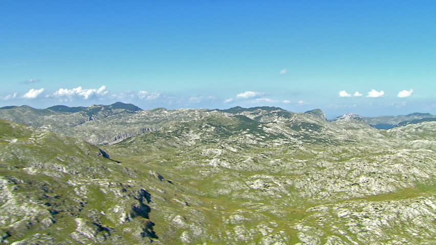 A nice aerial of rocky terrain of Dinaric Alps, Bosnia Herzegovina