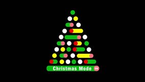 Creative Merry Christmas or New Year animation concept mode switching in 4k. Christmas ball Slider Button. Christmas atmosphere ON OFF christmas tree concept. 4k animation  - Powered by Shutterstock - Get 15% off with code: PIKWIZARD15