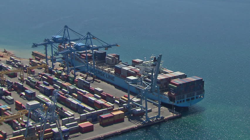 RIJEKA, CROATIA - OCTOBER 23: Container ship Maersk Karachi on line Asia -