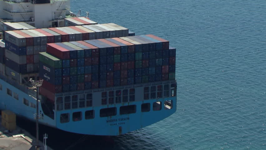 RIJEKA, CROATIA - OCTOBER 23: Container ship Maersk Karachi on line Asia -