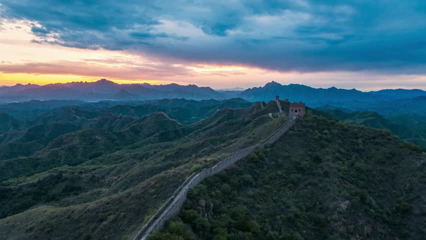 beautiful wall view, great wall china, 4k china video, historic wall footage, wall, china, 4k, view, great, scenic, travel, history, video, landmark