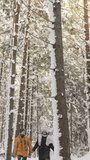 Embark on a Romantic Winter Walk A couples enchanting adventure through a snowy forest, experiencing natures charm and winters serene beauty while creating unforgettable memories - Powered by Shutterstock - Get 15% off with code: PIKWIZARD15