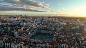 Aerial view of historical downtown of Madrid city in Spain. plaza mayor - Powered by Shutterstock - Get 15% off with code: PIKWIZARD15