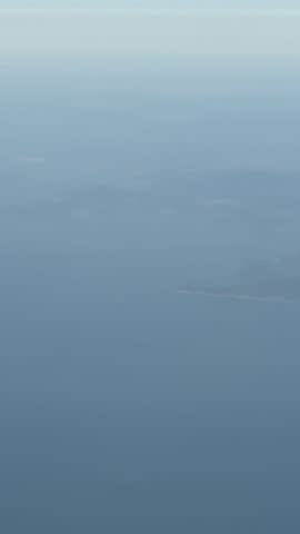 View of island fron the airplane