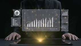 Business person delve into data analytics to uncover trends and insights from predictive big data models to real-time analysis, learn how data driven decisions propel analytic industries forward UUID - Powered by Shutterstock - Get 15% off with code: PIKWIZARD15