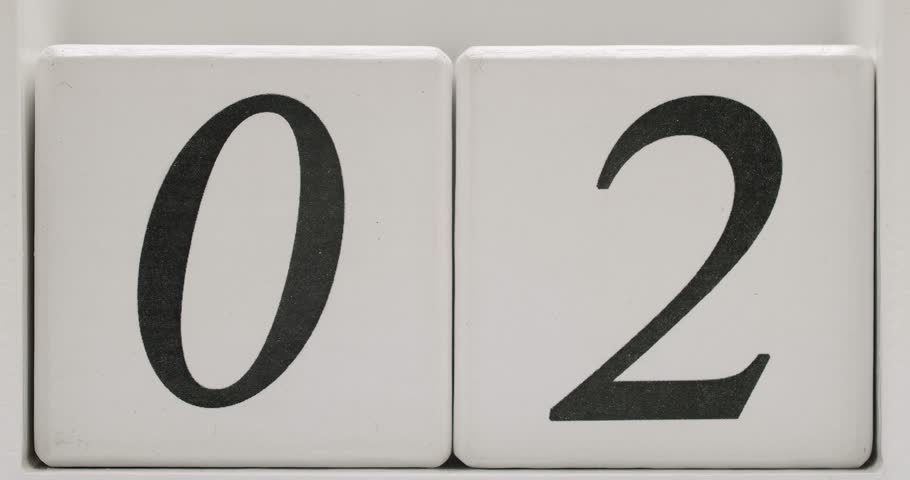 Close-up of the number zero and two printed on white blocks. Ideal for numerical, educational, or calendar-related concepts. Close-Up of Number Zero and Two on White Blocks