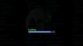 4K Animated 'Cybersecurity Incident' Loading Bar with Dynamic Code and Rotating World Map – High-Tech Visual for Security, IT and Global Protection. - Powered by Shutterstock - Get 15% off with code: PIKWIZARD15