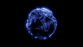 Futuristic Earth Hologram in 3D, Interactive Globe Projection, Sci-Fi Planet Display, Real-Time Earth Hologram, Dynamic Holographic Earth Visualization - Powered by Shutterstock - Get 15% off with code: PIKWIZARD15
