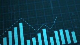 bar chart with upward trend and dashed line suitable for business presentations or financial reports emphasizing growth. - Powered by Shutterstock - Get 15% off with code: PIKWIZARD15