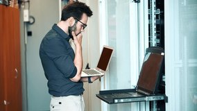 Technician Testing Network Connection. Hardware Updates On Server Room. Engineer Connect Network Cable To Switch. Data Center Network Cable Network Technology. System Administrator Configures Ethernet - Powered by Shutterstock - Get 15% off with code: PIKWIZARD15