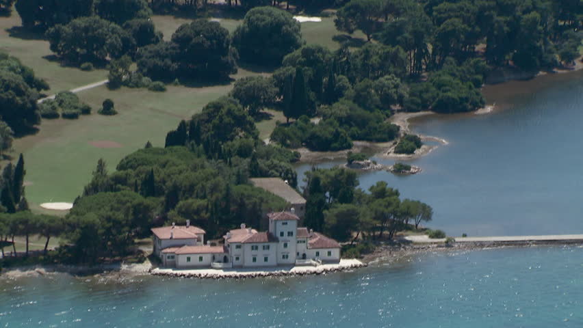 Aerial shot of National park Brijuni islands