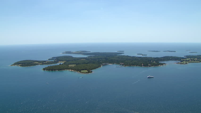 Aerial shot of National park Brijuni islands