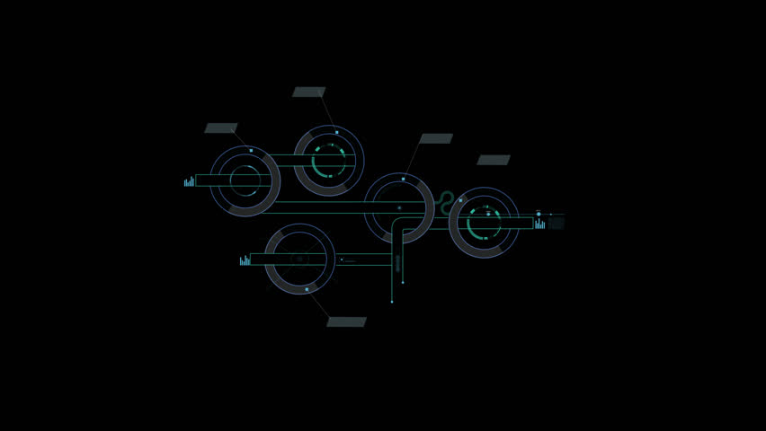Technology digital cyberspace, HUD infographic technology data analysis, and Digital data network Features advanced data analytics dashboard display. Business and financial investment. 