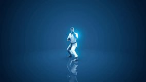 Conceptual 3D animation of a martial artist kicking - Powered by Shutterstock - Get 15% off with code: PIKWIZARD15