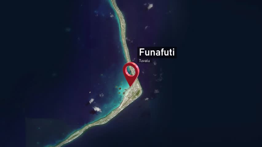 Funafuti City Map Zoom (Tuvalu) from Space to Earth