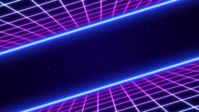 3D Synthwave terrain landscape, digital blue purple glow cyberspace laser neon grid floor perspective, abstract futuristic retrowave poster design, 80s retro arcade game style motion background loop - Powered by Shutterstock - Get 15% off with code: PIKWIZARD15