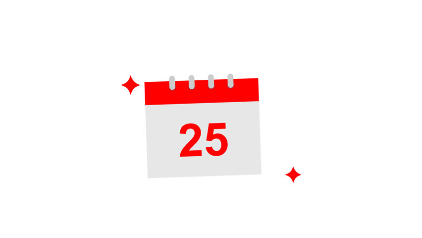 Christmas Calendar animation icon 4k