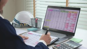 Expert woman asian female people review data number costing managerial account prepare monthly actual cost variance report at tax audit office. ESG sheet budget control ERP process service project. - Powered by Shutterstock - Get 15% off with code: PIKWIZARD15