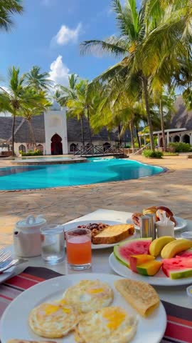 Breakfast in Zanzibar Island, Tanzania 🇹🇿 
