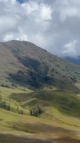atmosphere of the valley and savanna area of ​​Mount Bromo, signs for the Jemplang route and Bromo Caldera route