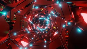 A 3d dynamic VJ loop illustration of a futuristic neon infinity tunnel with glowing particles - suitable for the music visual presentation - Powered by Shutterstock - Get 15% off with code: PIKWIZARD15