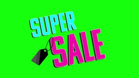 Animated Advertisement isolated  Design Element. Super sale animation creative text banner design. Super Sale Text with price tag. New Year, Christmas Holidays and Special days festive banner element. - Powered by Shutterstock - Get 15% off with code: PIKWIZARD15