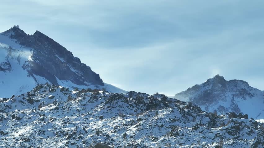 Mount Erciyes Ski Resort Drone Video in the Winter Season, Erciyes Mountain Hacilar, Kayseri Turkiye (Turkey)