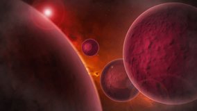 Cosmic animation featuring red planet systems - Powered by Shutterstock - Get 15% off with code: PIKWIZARD15
