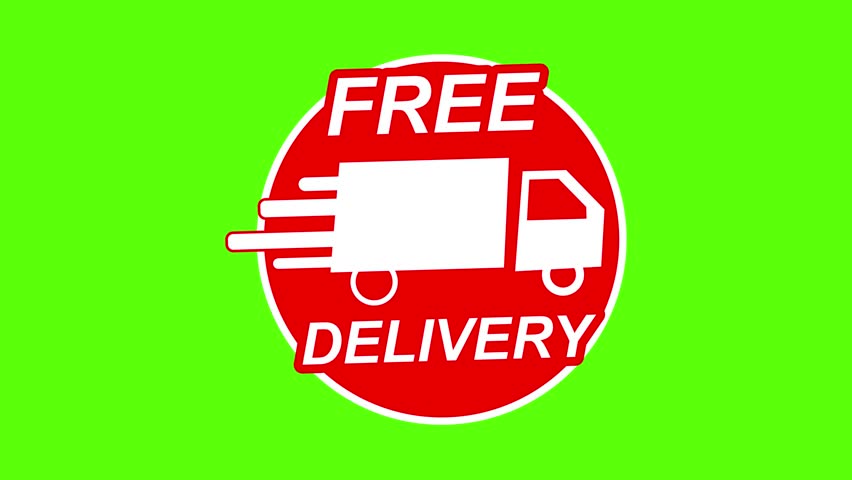 Free delivery logo symbol animation