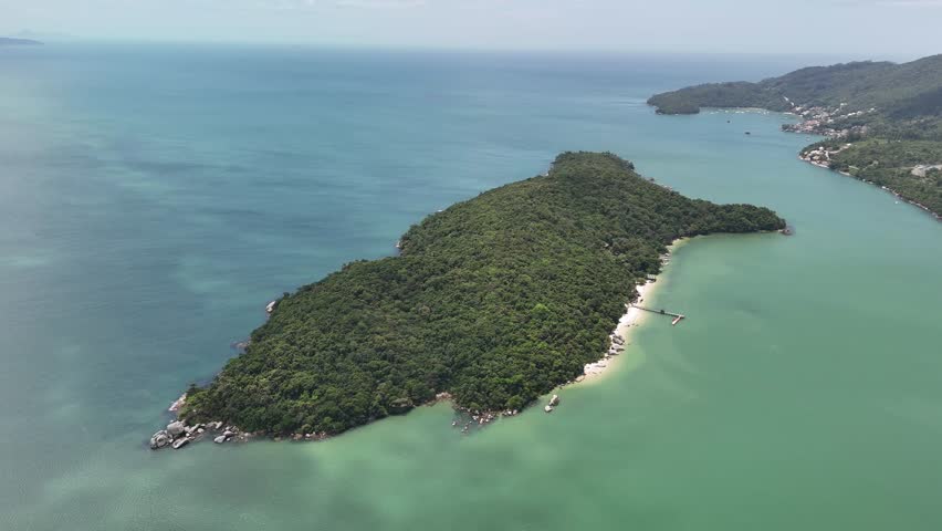 Aerial view of Porto Belo Island - Porto Belo, Santa Catarina, Brazil