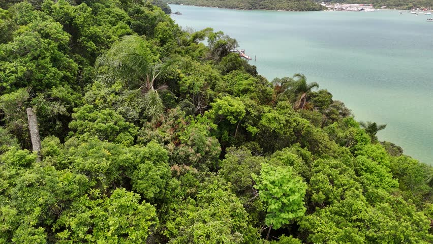 Aerial view of Porto Belo Island - Porto Belo, Santa Catarina, Brazil