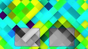 Abstract neon square disco floor background pattern with blinking frame shapes in grey, energy shapes transforming. Fast movement of modern disco line and shapes	 - Powered by Shutterstock - Get 15% off with code: PIKWIZARD15