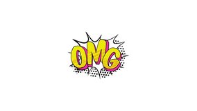 Comic speech bubble with expression text "OMG" isolated on transparent background. - Powered by Shutterstock - Get 15% off with code: PIKWIZARD15
