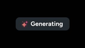 Generate AI button animation. Button for AI Image Generator, Video Generator, Text Generator. Click to generate text and image prompt. 4K Alpha Matte. Mov Video Overlay - Powered by Shutterstock - Get 15% off with code: PIKWIZARD15