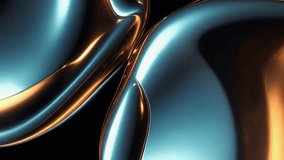 A dynamic abstract composition with fluid metallic shapes in a beautiful blend of blue and luxurious gold - Powered by Shutterstock - Get 15% off with code: PIKWIZARD15