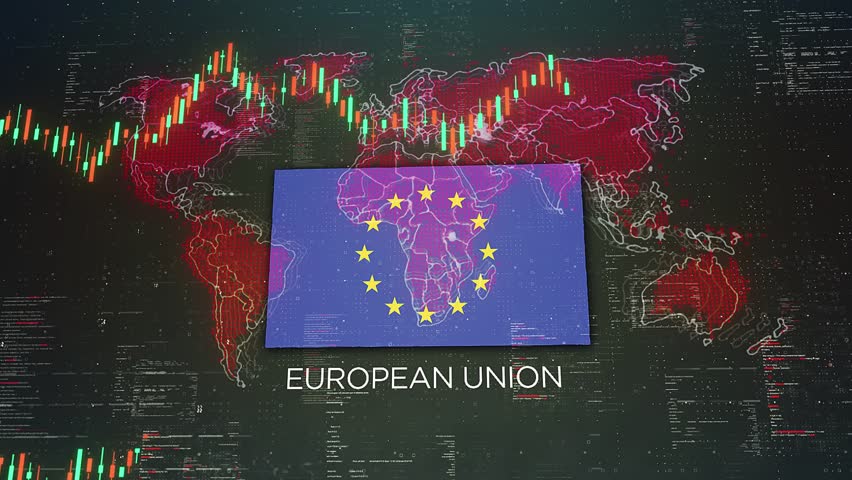 European Union Stock Market Chart Background with Flag - Powered by Shutterstock - Get 15% off with code: PIKWIZARD15