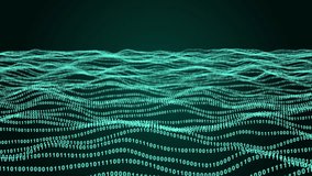 Binary Waves horizontal line 0 1 Digits and Binary Number Matrix Video Animated Background - Powered by Shutterstock - Get 15% off with code: PIKWIZARD15