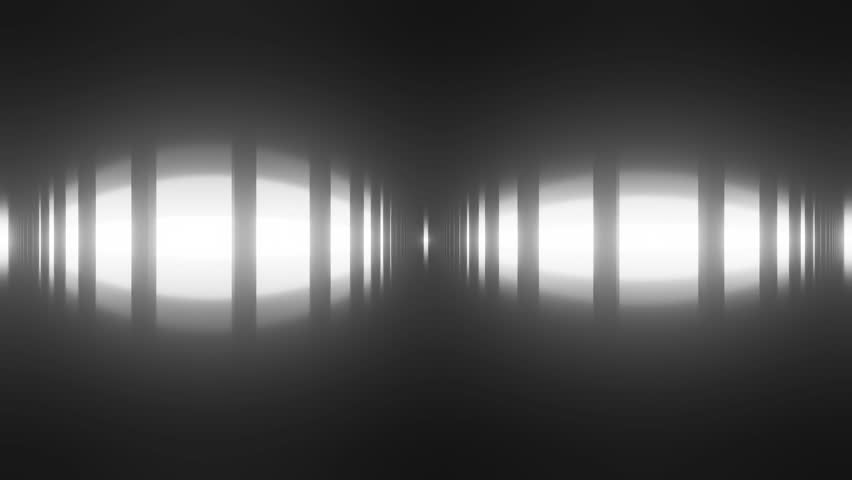 Ethereal Monochrome Abstract with Vertical Lines seamless looping animation 360 degree. 3D Illustration
