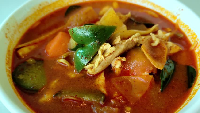 Tom Yam Kung Yellow Noodle Soup