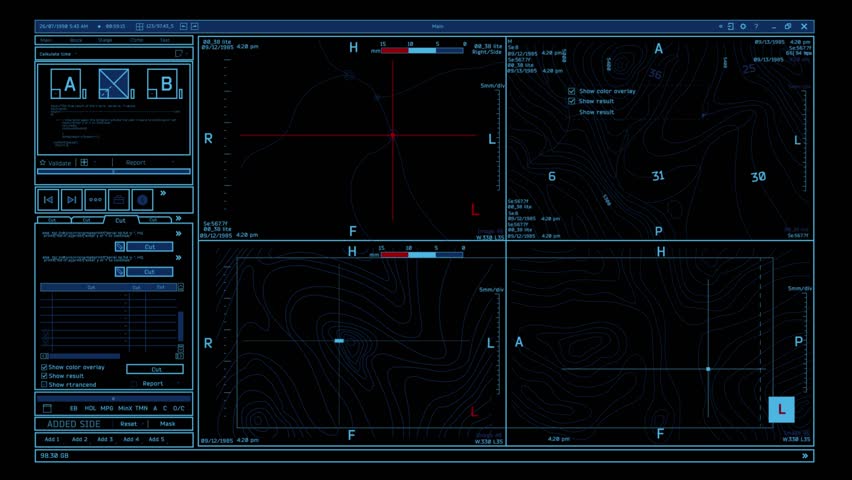 HUD 2GFX Technology Sci Fi 2D texture.User Interface data display.Control panel HUD technological infographic elements.UI