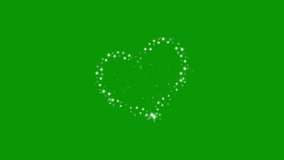 White starlight grains shine to form a green screen heart - Powered by Shutterstock - Get 15% off with code: PIKWIZARD15